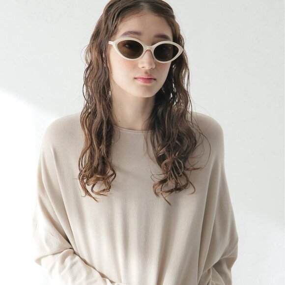 Celine THIN Women Sunglasses Ivory Khaki Cat Eye CL40264U 25N BRAND NEW - Picture 3 of 11